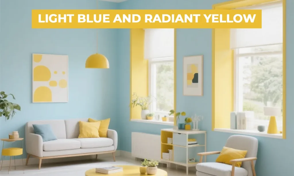 10 Best Interior Wall Colour Combinations To Try In 2025 -LIGHT BLUE AND RADIANTY